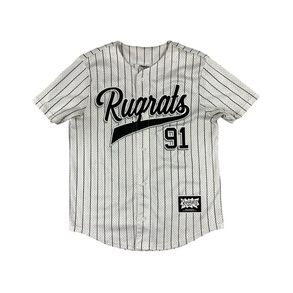 Nickelodeon Rug rays‎ White Striped Baseball Jersey Sz M - Picture 1 of 6